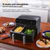 Friggitrice ad aria calda multifunzione - BEKO - FRL5388B - 2400 W - 8,5 L per 2 kg di patatine - 2 vasche (2x 4,5 L) - Nero