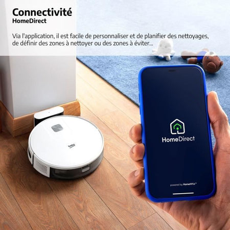 BEKO VRR60314VW - Robot Aspirapolvere Connesso 2 in 1 - Autonomia 150 minuti - 2000 pa - Bianco