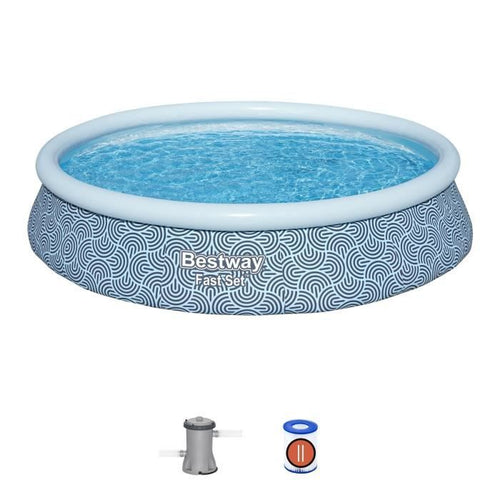 Kit piscina gonfiabile BESTWAY - Fast Set - 396 x 84 cm - Rotonda (filtro a cartuccia, 1 cartuccia)