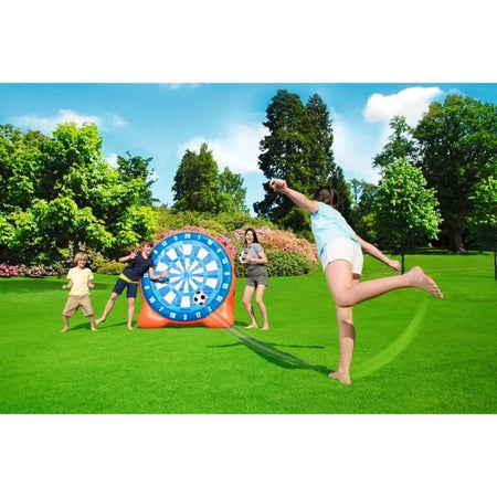 Gioco di freccette gonfiabile gigante con palline - BESTWAY - All Star - Bersaglio da calcio gratta e vinci - Base zavorrata