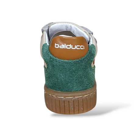 Scarpe Primi Passi Balducci Cita Pelle Verde Beige Camel Made in Italy Bambino