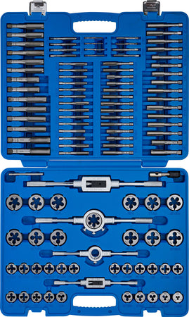 Kit filiere maschi e femmina cassetta 110 pezzi bgs M2-M18 acciaio al tungsteno