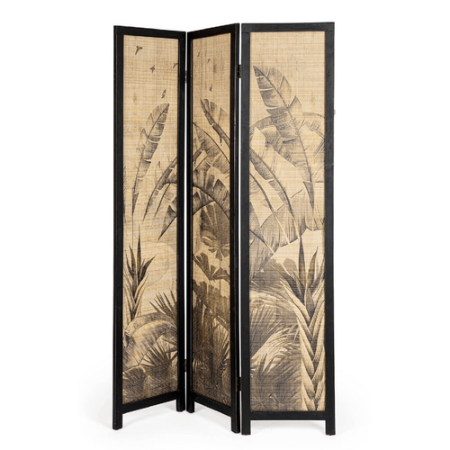 Paravento nariko, in bamboo e legno di abete, 120 x 180 cm