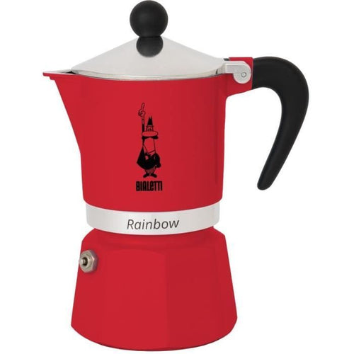 Caffettiera italiana - BIALETTI - RAINBOW - 6 tazze - 0,30 L - Rossa