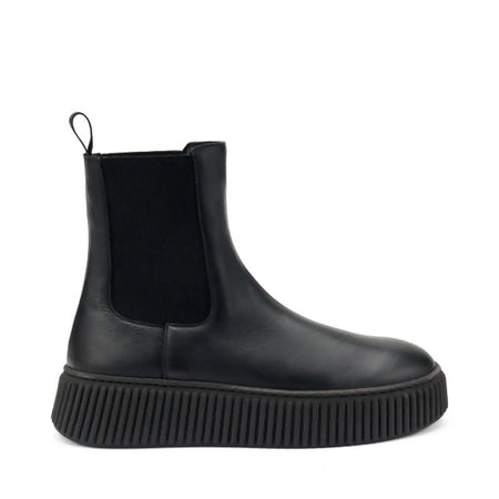 Frau Donna Beatles in pelle con suola scanalata