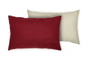 Completo letto lenzuola bicolor in 100% cotone made in Italy NATURALE/BORDEAUX