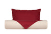 Set copripiumino federe letto bicolor double face parure copripiumino in cotone made in Italy NATURALE/BORDEAUX