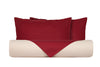 Set copripiumino federe letto bicolor double face parure copripiumino in cotone made in Italy NATURALE/BORDEAUX