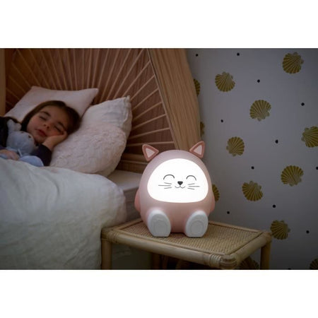 Altoparlante luminoso e luce notturna - BIGBEN - Cat - Bluetooth 5.0, 15 W, Luce notturna regolabile, Timer, Batteria USB-C