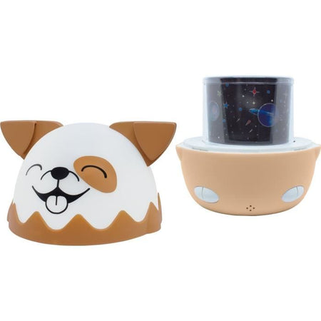 Luce notturna musicale senza fili - BIGBEN - Cane - Proiezione a 360, 13 film, 8 melodie, Telecomando, Batteria USB-C