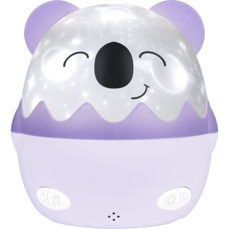 Luce notturna musicale senza fili - BIGBEN - Koala - Proiezione a 360, 13 film, 8 melodie, Telecomando, Batteria USB-C