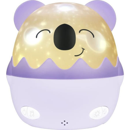 Luce notturna musicale senza fili - BIGBEN - Koala - Proiezione a 360, 13 film, 8 melodie, Telecomando, Batteria USB-C