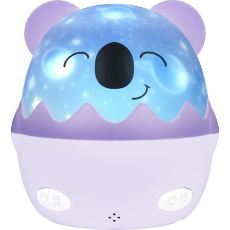 Luce notturna musicale senza fili - BIGBEN - Koala - Proiezione a 360, 13 film, 8 melodie, Telecomando, Batteria USB-C