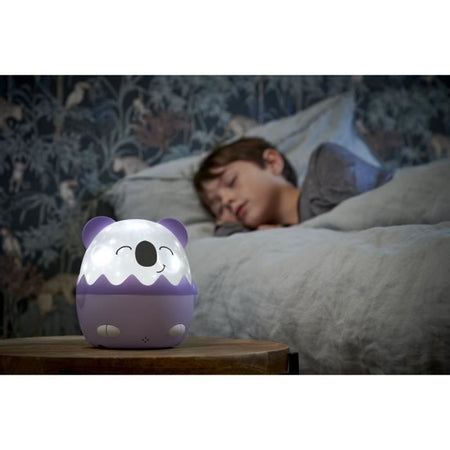 Luce notturna musicale senza fili - BIGBEN - Koala - Proiezione a 360, 13 film, 8 melodie, Telecomando, Batteria USB-C
