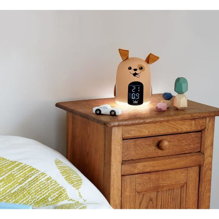 Sveglia luminosa notturna - BIGBEN - Forma di cane - Display LED, 3 melodie, Intensità regolabile, Alimentazione. 230 V