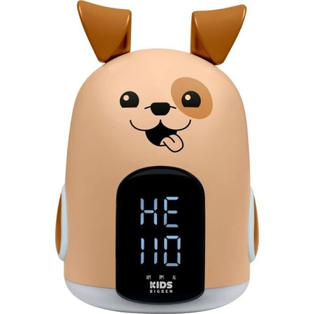 Sveglia luminosa notturna - BIGBEN - Forma di cane - Display LED, 3 melodie, Intensità regolabile, Alimentazione. 230 V