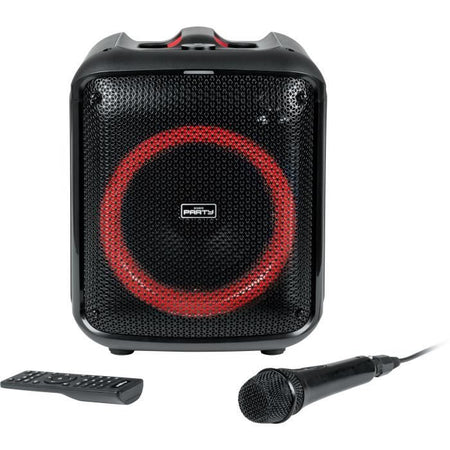 BIGBEN PARTYBTHPMAX - Altoparlante luminoso wireless - Bluetooth 5.3 - 200W - USB, SD, Aux-In - Microfono a filo (ideale Karaoke)
