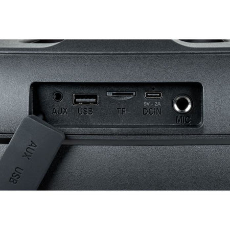 BIGBEN PARTYBTHPMAX - Altoparlante luminoso wireless - Bluetooth 5.3 - 200W - USB, SD, Aux-In - Microfono a filo (ideale Karaoke)