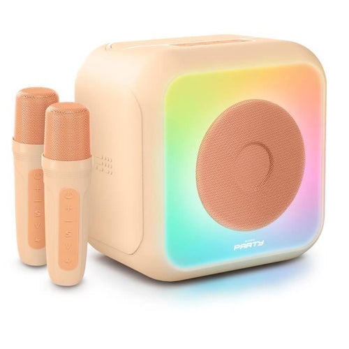 Altoparlante karaoke illuminato - BIGBEN - Fishing - Bluetooth, 30 W, 2 microfoni wireless USB-C, equalizzatore, batteria agli ioni di litio