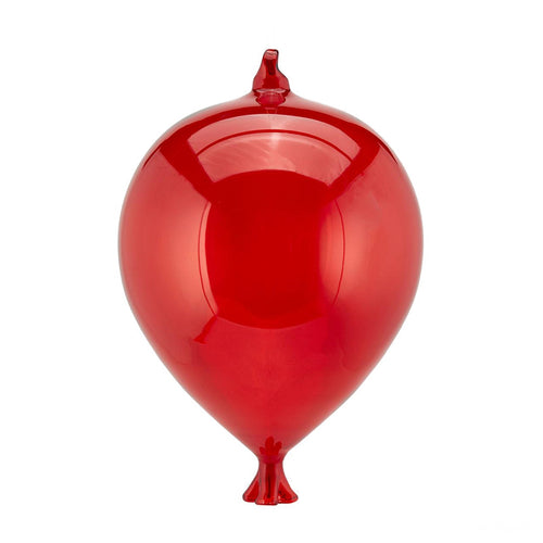 Palloncino in vetro Rosso da appendere, decorazione natalizia per vetrina o soffitto