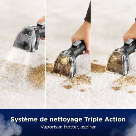 NUOVO BISSELL SpotClean HydroSteam Select - Pulitore a vapore - Tappeti, auto, piastrelle - 1000 W - 4,5 m - 3 modalità di pulizia