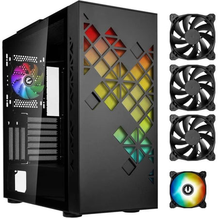 Case per PC senza alimentatore - BITFENIX Tracery ARGB (Nero) - Tower medio - Formato E-ATX