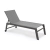 Lettino prendisole in alluminio Sun con ruote per piscina e giardino