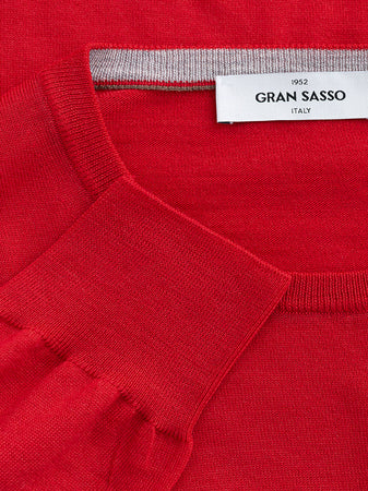 Gran Sasso Maglia Girocollo in Rosso da uomo