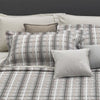 Completo Lenzuola Trussardi Light Tartan Matrimoniale Raso di Cotone - The King Luxury