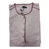 Camicia da notte donna Bisbigli Très Chic, Serie 13, manica lunga con Serafino, tessuto modal 100%, Made in Italy