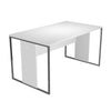 Scrivania con gambe metallo sezione quadrata mm. 20x20 con montante in melaminico cm. 140/160/180x80x74,4h