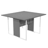 Tavolo riunioni con gambe in metallo a sezione quadrata, top e montante in melaminico cm. 120/180x110x74,4h