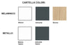 Tavolo riunioni con gambe in metallo a sezione quadrata, top e montante in melaminico cm. 120/180x110x74,4h
