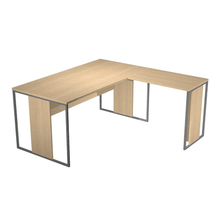 Allungo reversibile destro/sinistro per scrivania con gambe metalliche cm. 80x50x74,4h