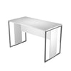 Scrivania con piano e montante in melaminico e con gambe in metallo cm. 120/140x60x74,4h