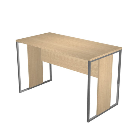 Scrivania con piano e montante in melaminico e con gambe in metallo cm. 120/140x60x74,4h