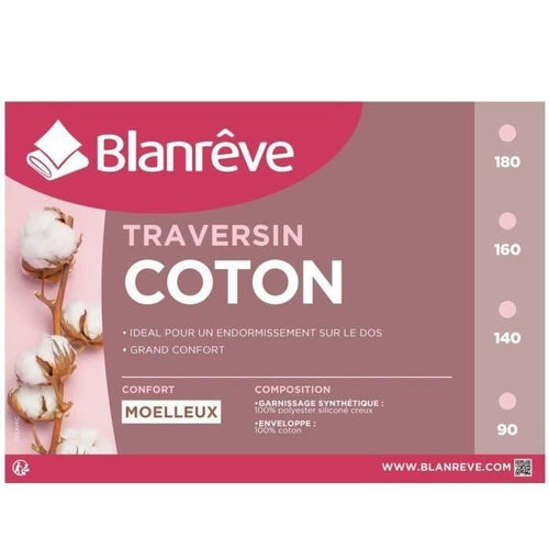 Cuscino in cotone BLANREVE - 160 cm - Bianco