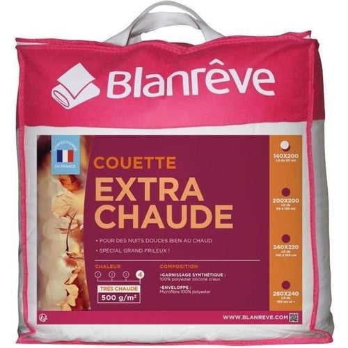 Piumino in microfibra extra caldo BLANREVE - 140 x 200 cm - Bianco