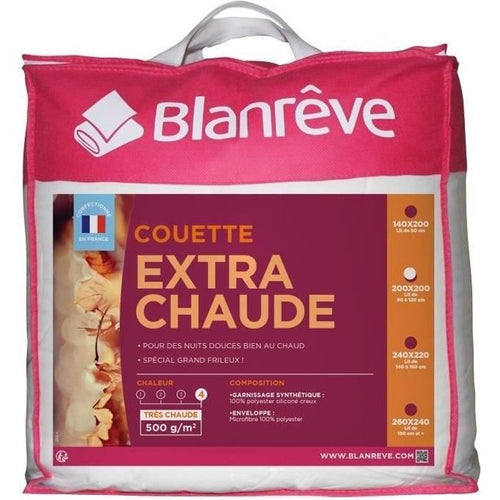 Piumino in microfibra extra caldo BLANREVE - 200 x 200 cm - Bianco