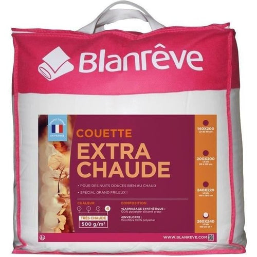 BLANREVE Piumino in microfibra extra caldo - 240 x 260 cm - Bianco