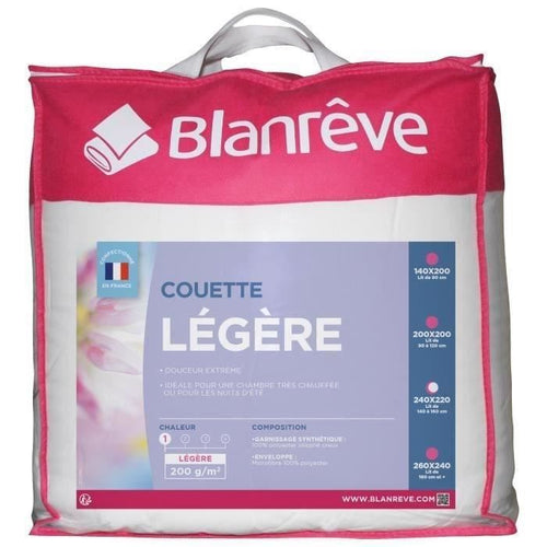 BLANREVE Piumino in microfibra leggera - 220 x 240 cm - Bianco