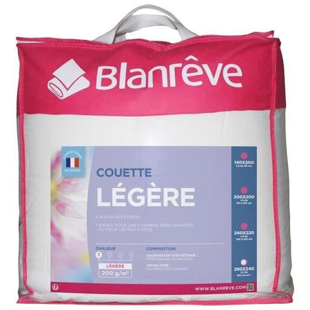Piumino in microfibra leggero BLANREVE - 240 x 260 cm - Bianco
