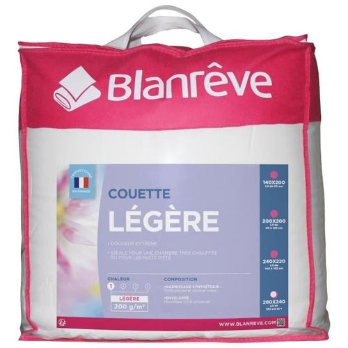 Piumino in microfibra leggero BLANREVE - 240 x 260 cm - Bianco