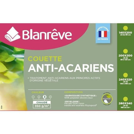 BLANREVE Piumino caldo in percalle - Anti-acari - 350g / m - 220x240cm