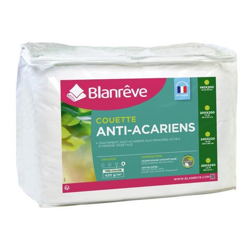 BLANREVE Piumino molto caldo in percalle - Anti-acari - 420g / m - 200x200cm