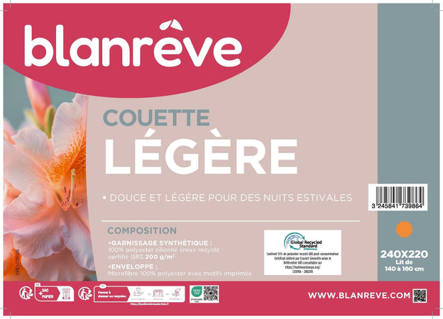 Piumino - 240 x 220 cm - BLANREVE - Leggero - 83 g/m - Fantasia stampata