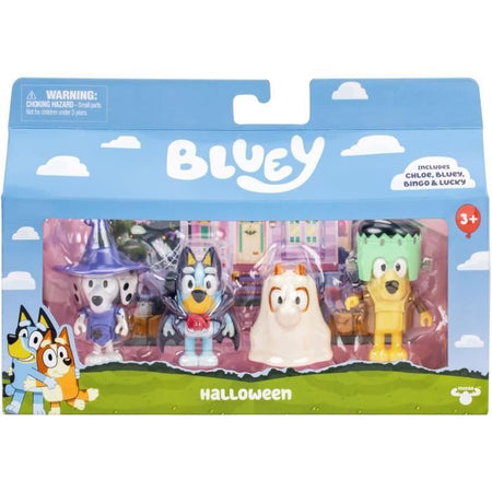 Set di figurine - BLUEY - Costumi - 4 figurine articolate - Accessori inclusi