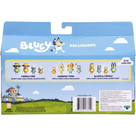 Set di figurine - BLUEY - Costumi - 4 figurine articolate - Accessori inclusi