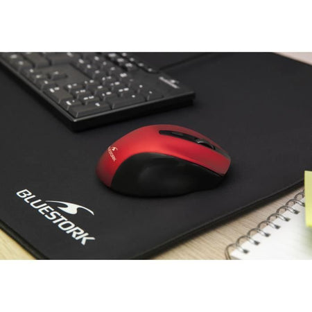 Mouse Wireless - BLUESTORK - OFFICE 75 - Ricaricabile - PC/MAC - Rosso