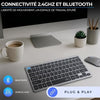 Combo tastiera e mouse wireless BLUESTORK - Mini Pack - Bluetooth e dongle - Ultra sottile e leggero - Per lavoro mobile e da remoto